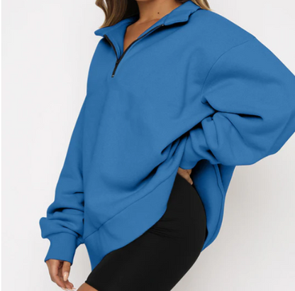 Elodie - Trendy Sweatshirt met Kraag voor Dames