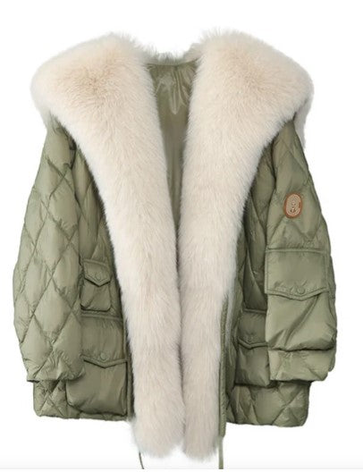 Shanna - Modieuze jas met een faux fur kraag