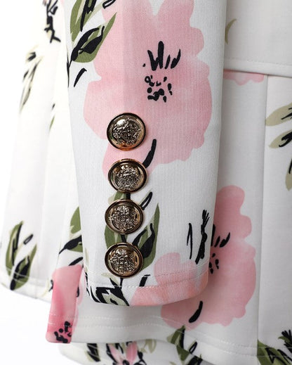Livina - Stijlvolle bloemenblazer met puffmouwen