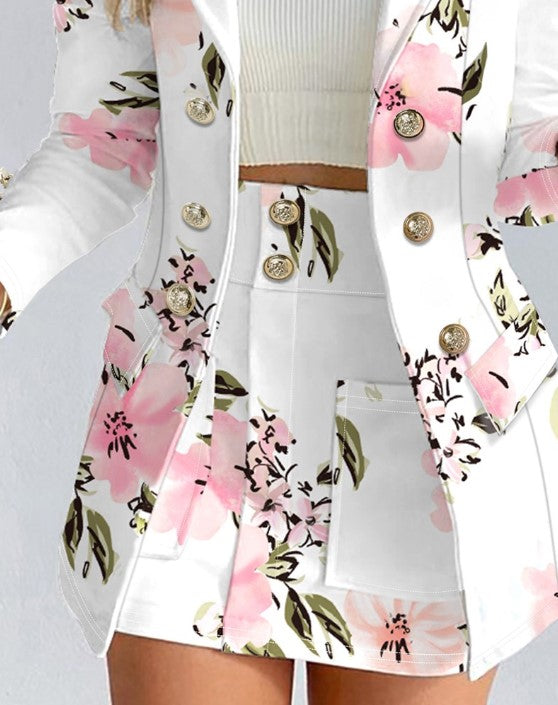 Livina - Stijlvolle bloemenblazer met puffmouwen