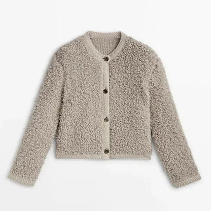 Avelina - Zachte teddy cardigan voor een cozy look