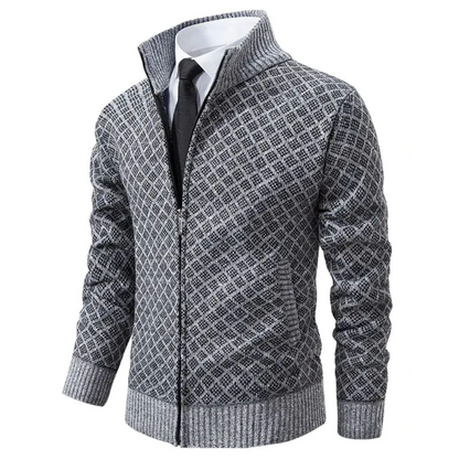 Cyril - Stijlvolle Jacquard Cardigan voor Heren