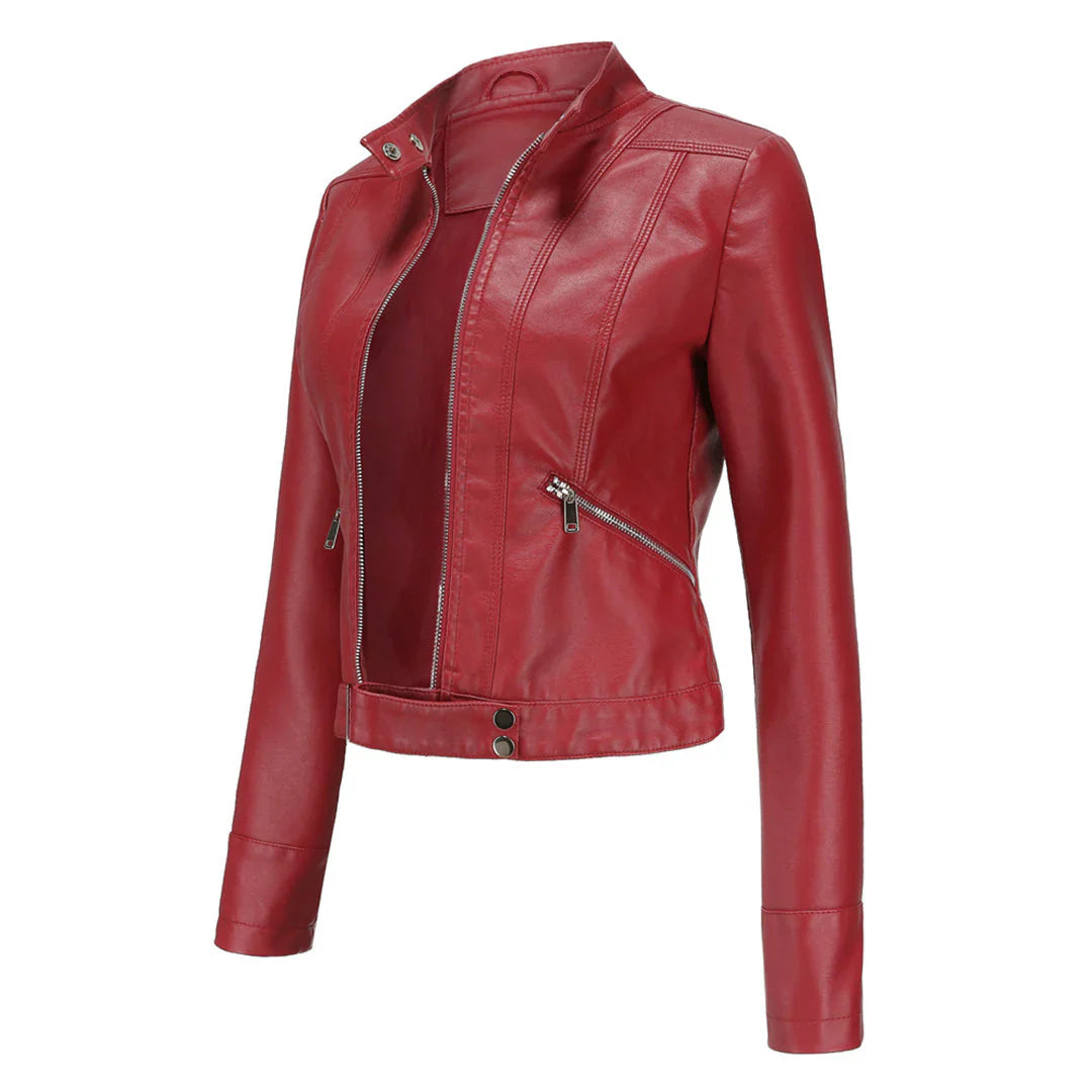 Leova - Trendy Leren Jas voor Dames