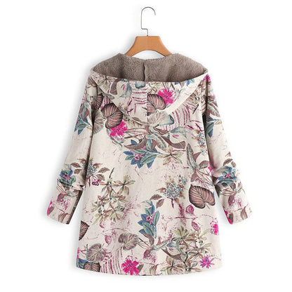 Marian - Vintage Stijlvolle Jas met Uniek Patroon