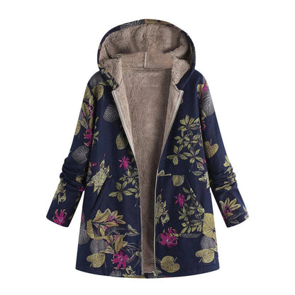 Marian - Vintage Stijlvolle Jas met Uniek Patroon