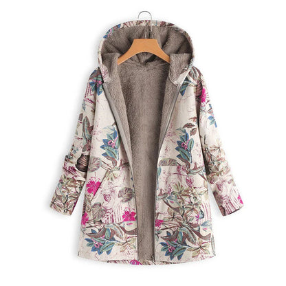 Marian - Vintage Stijlvolle Jas met Uniek Patroon