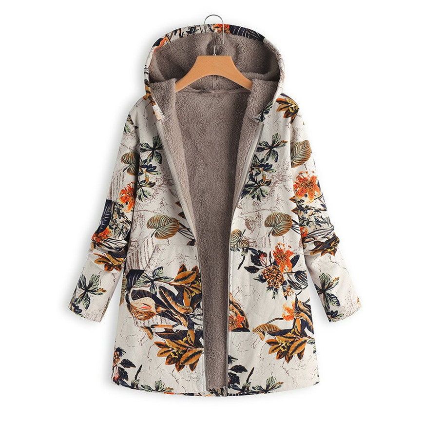 Larra - Vintage print jas voor dames
