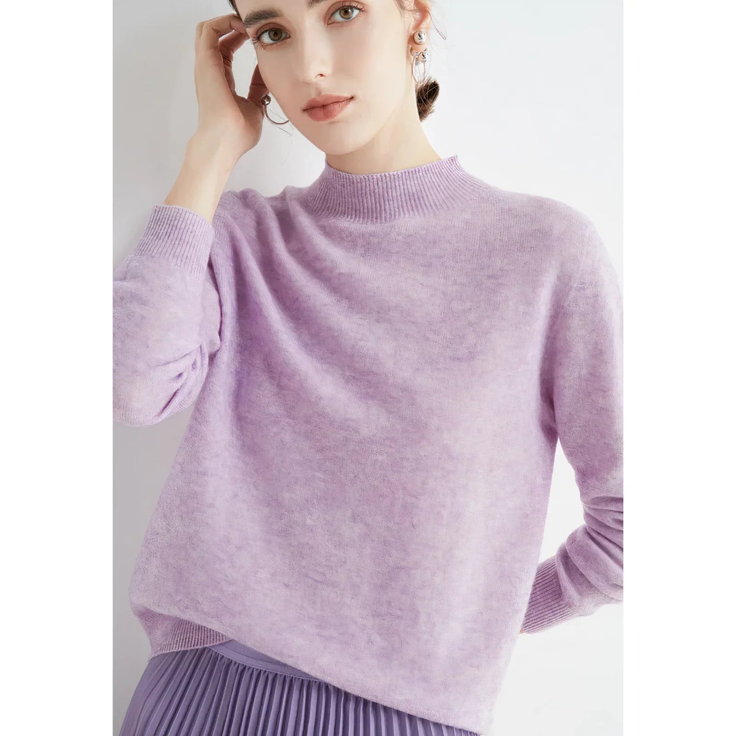 Malenne - Warme en stijlvolle cashmere trui met V-hals