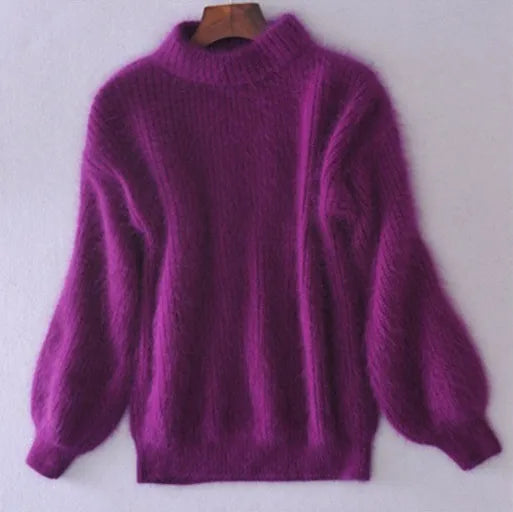 Estelle - Vintage Angora Pullover voor een Tijdloze Look