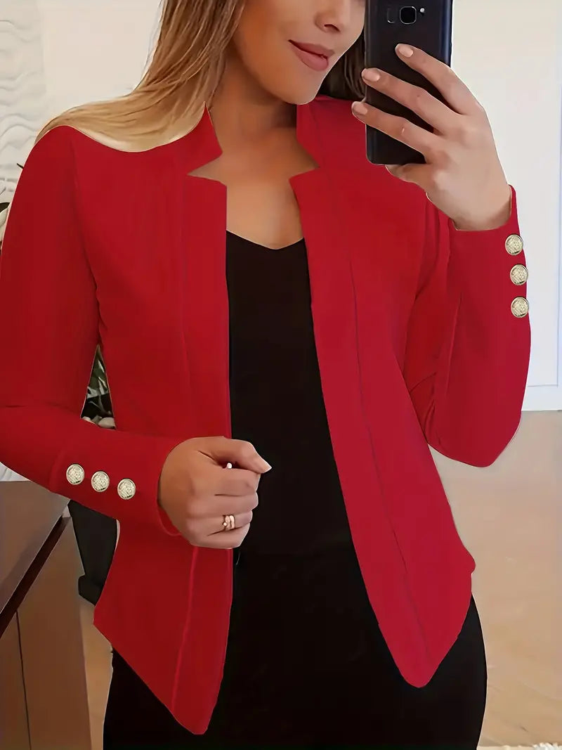 Grete - Stijlvolle lange blazer met open voorkant voor een moderne look