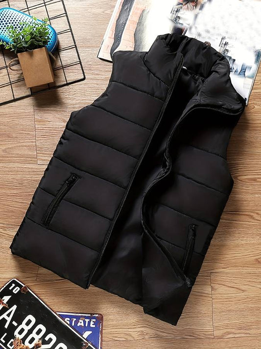 René - Stijlvolle zwarte bodywarmer voor mannen