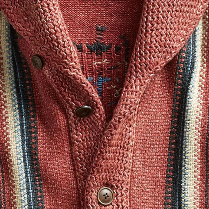 Sascha – Vintage jacquard heren cardigan