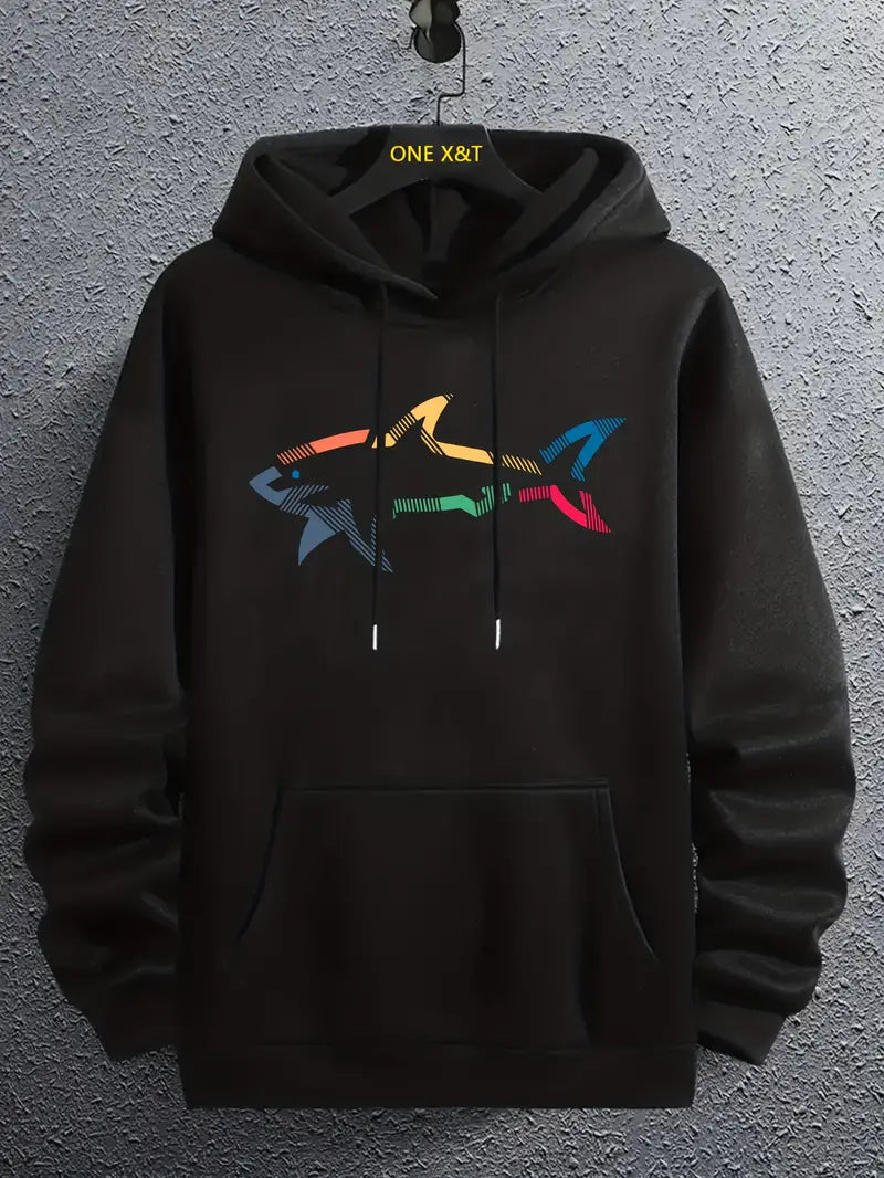 Wave - Trendy hoodie met haai-design voor heren