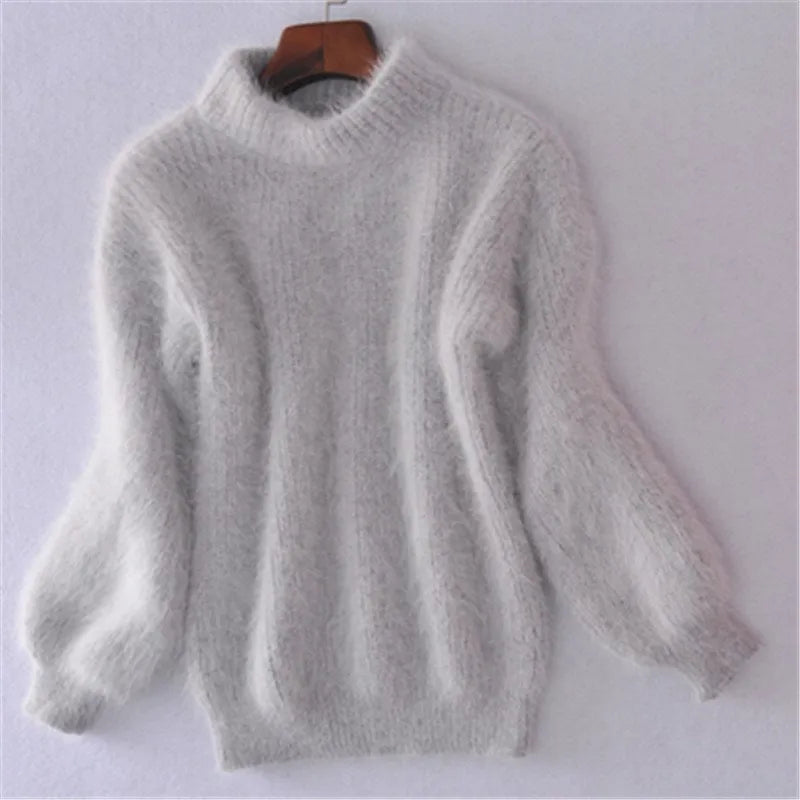 Estelle - Vintage Angora Pullover voor een Tijdloze Look