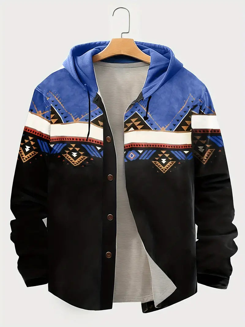 Romeo - Casual Heren Hoodie Jas met Knoopsluiting