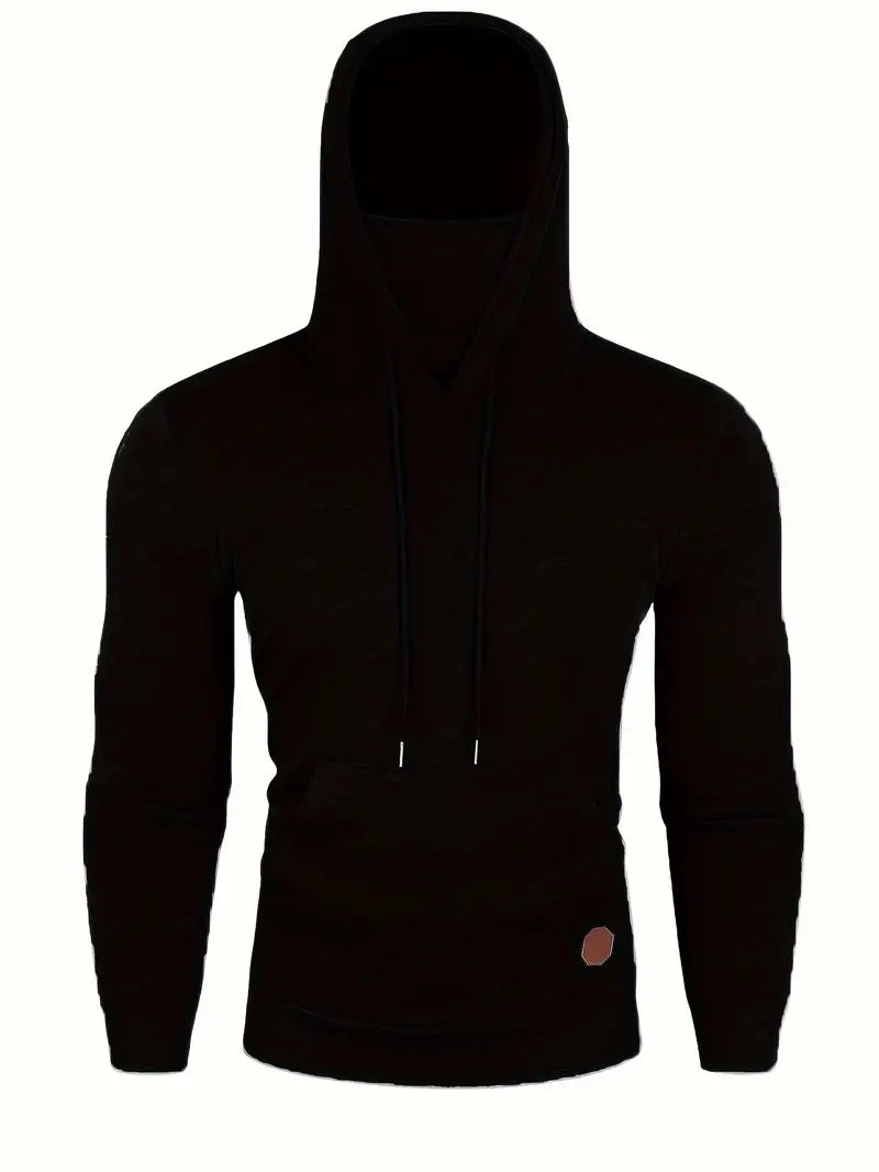 Korbin - Casual Hoodie met Gezichtsbescherming voor Heren