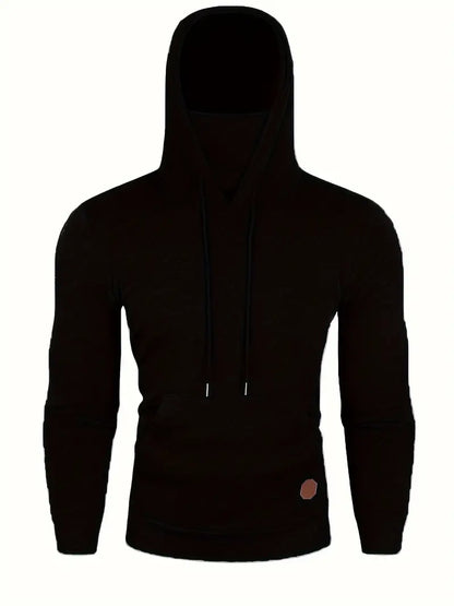 Korbin - Casual Hoodie met Gezichtsbescherming voor Heren