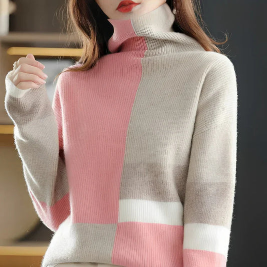 Deirdre - Zachte Contrast Pullover voor Dames