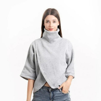 Derya - Trendy poncho met hoge kraag voor dames