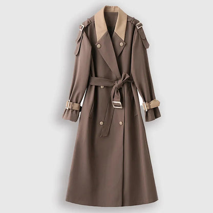 Sarina – Lange stijlvolle trenchcoat voor dames