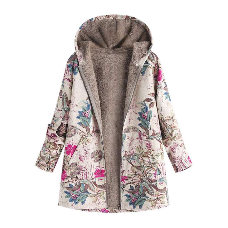 Larra - Vintage print jas voor dames