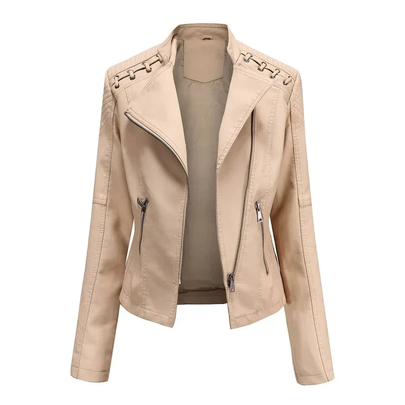 Luise - Stijlvolle Leren Jacket voor Dames