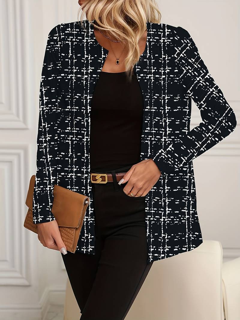 Marbella – Trendy lange blazer met luipaardprint voor dames