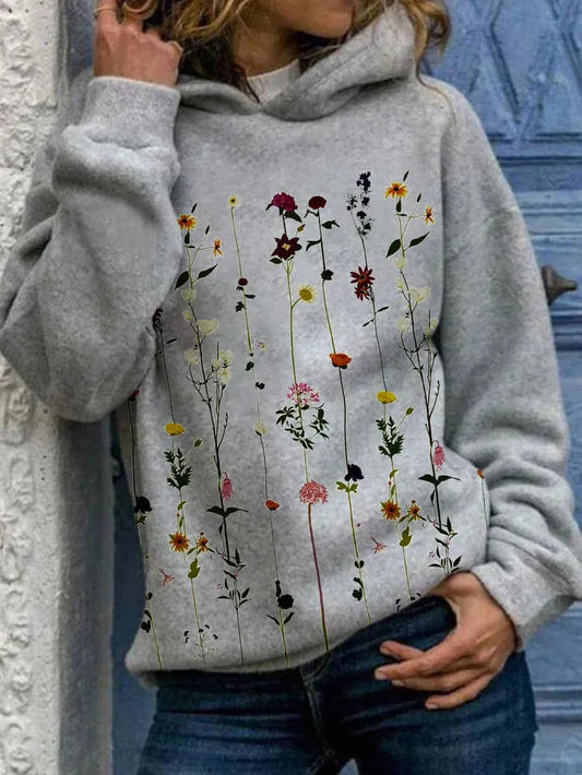 Zinne - Stijlvolle hoodie met bloemenprint voor dames