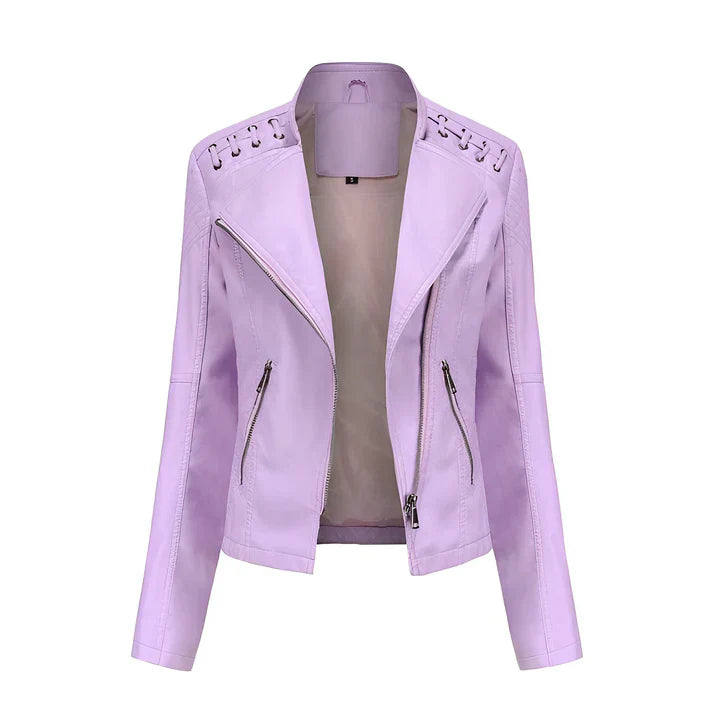 Dorith- Trendy PU-lederjacke voor elke gelegenheid