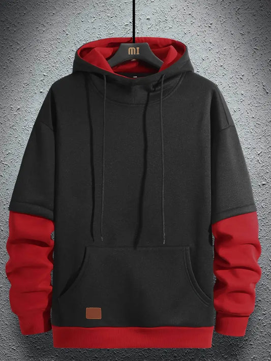 Xaro - Comfortabele en stijlvolle heren hoodie met contrasterende accenten