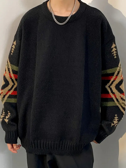 Antonie - Trendy Pullover met Geometrisch Motief voor Mannen