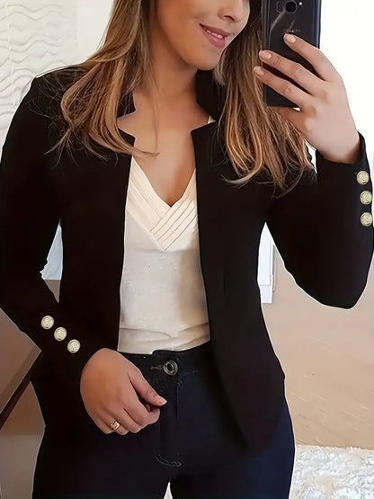 Grete - Stijlvolle lange blazer met open voorkant voor een moderne look