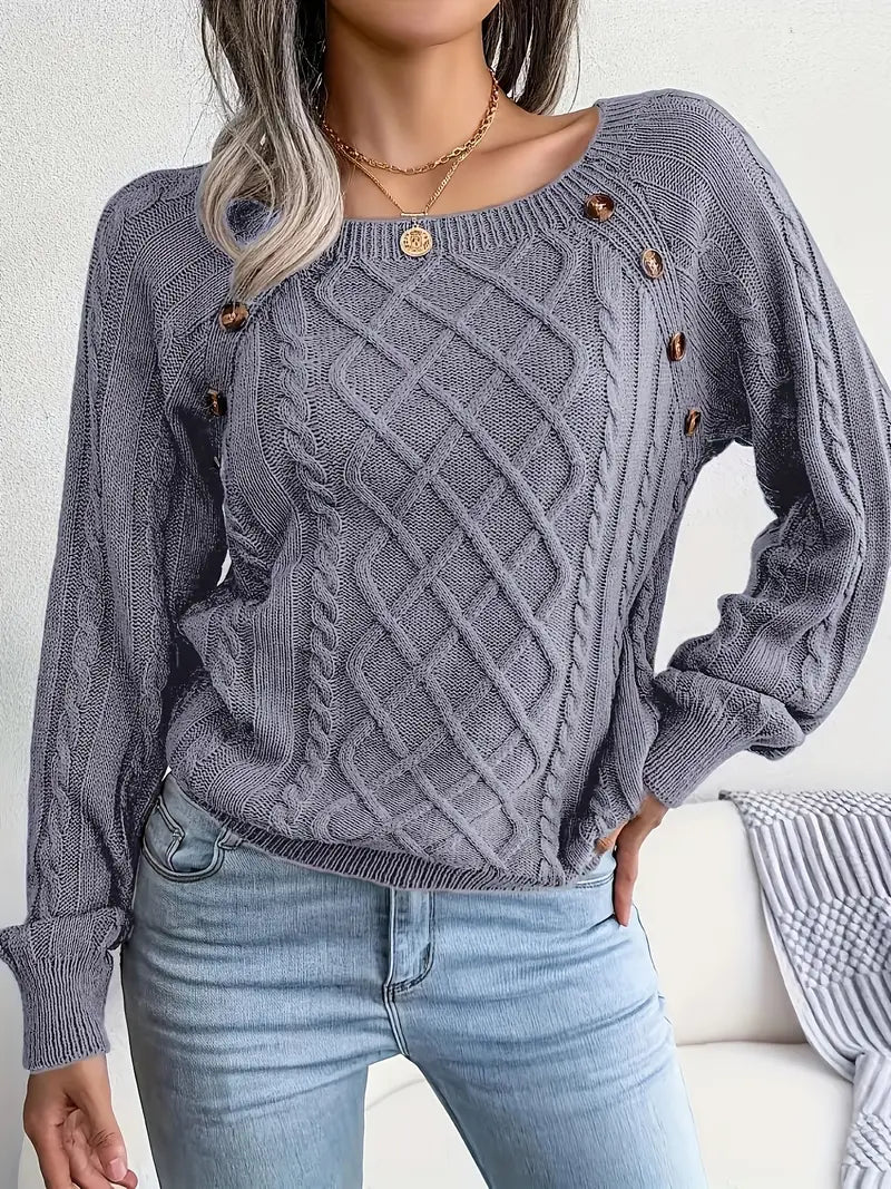 Leny - Casual pullover met ronde hals