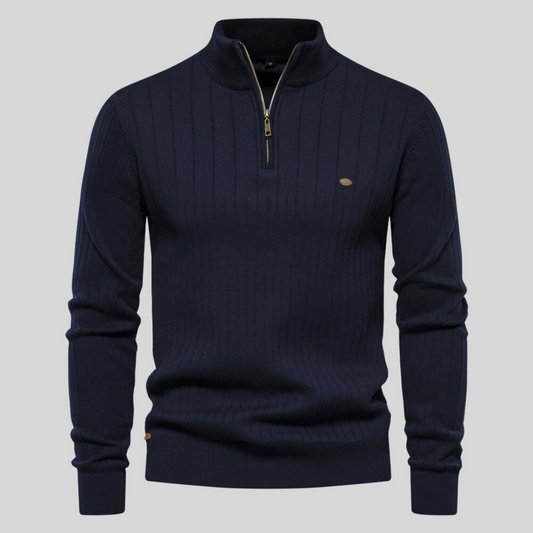 Navaro - Stijlvolle Pullover met Rits voor Heren