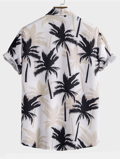 Palmia - Trendy Shirt met Palmprint en Knoopsluiting