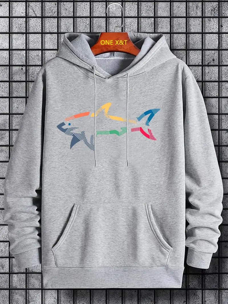 Wave - Trendy hoodie met haai-design voor heren