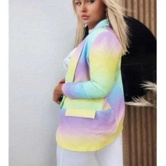 Keisha - Trendy lange tie-dye blazer voor dames