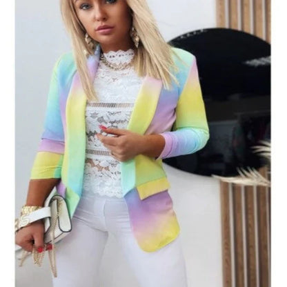 Keisha - Trendy lange tie-dye blazer voor dames