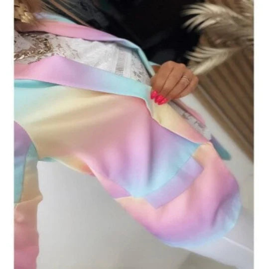 Keisha - Trendy lange tie-dye blazer voor dames