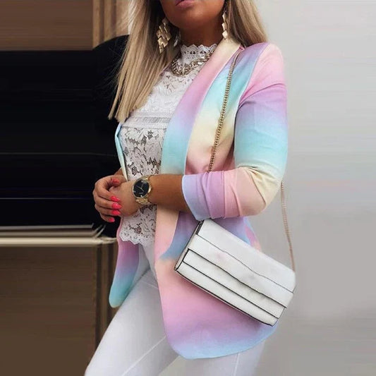Keisha - Trendy lange tie-dye blazer voor dames